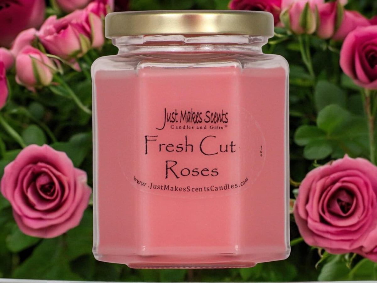 Fresh Cut Roses Scented Blended Soy Candle by