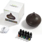 400Ml Aromatherapy Essential Oil Diffuser 10 Oils Gift Set, Dark