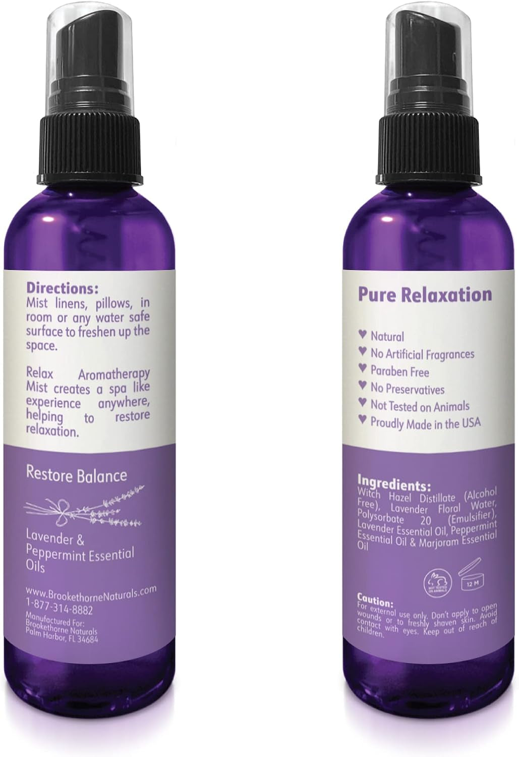 Relax Lavender Spray for Sleep, Natural Linen Spray for Bedding, Perfect Lavender Pillow Spray for Sleep. Aromatherapy Bed Spray with Lavender & Peppermint Essential Oils by  4Oz