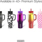 Coldest Tumbler with Handle and Straw - 100% Leak Proof Insulated Tumbler with Lid and Straw (3 Lids) - Stainless Steel Tumblers for Women & Men - Cup Holder Friendly Base, 36 Oz (Stealth Black)