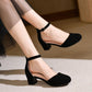 Girls Dress Shoes Closed Toe Kids Heels Ankle Strap
