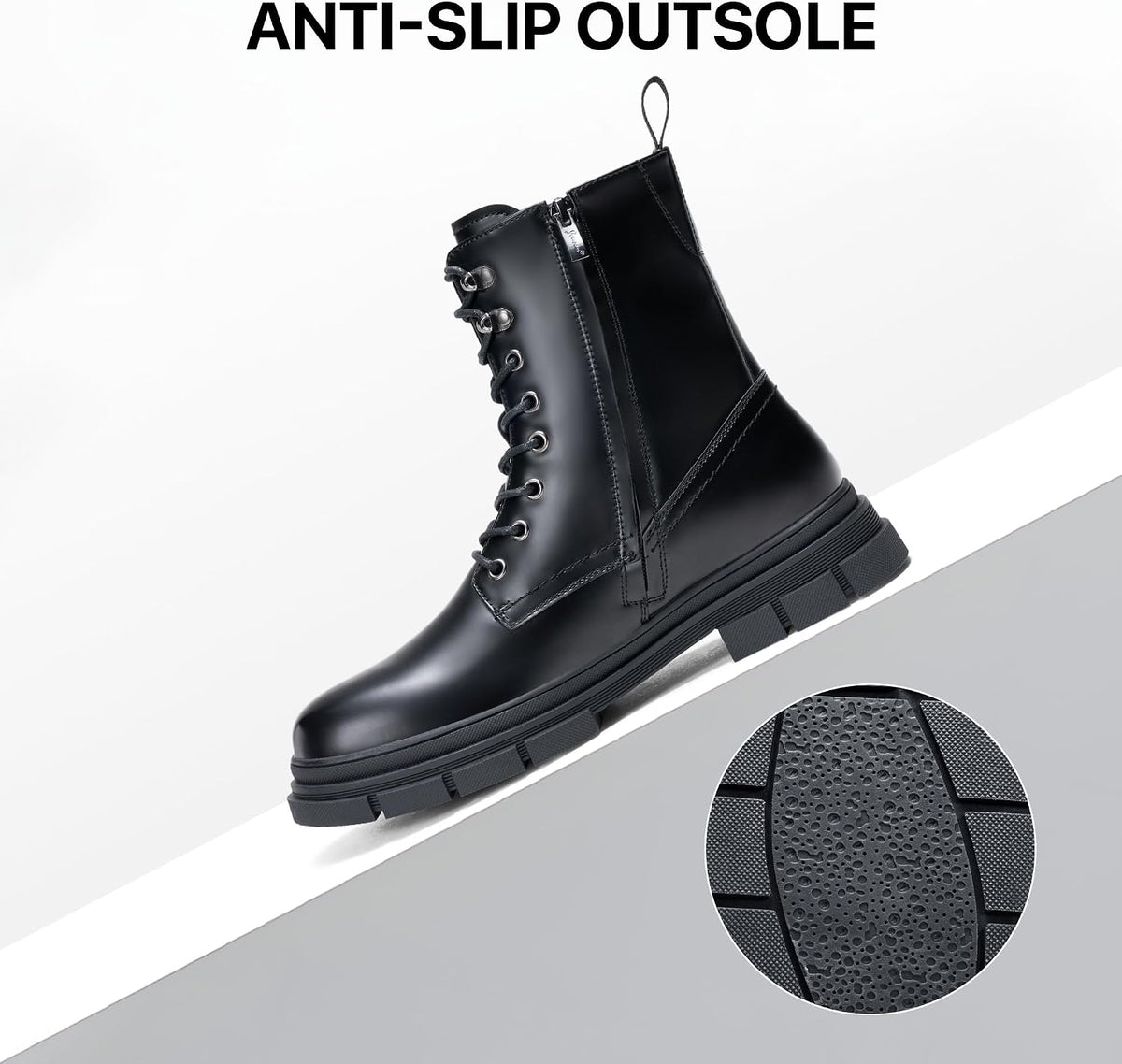 Mens Boots High Top Motorcycle Combat Boots