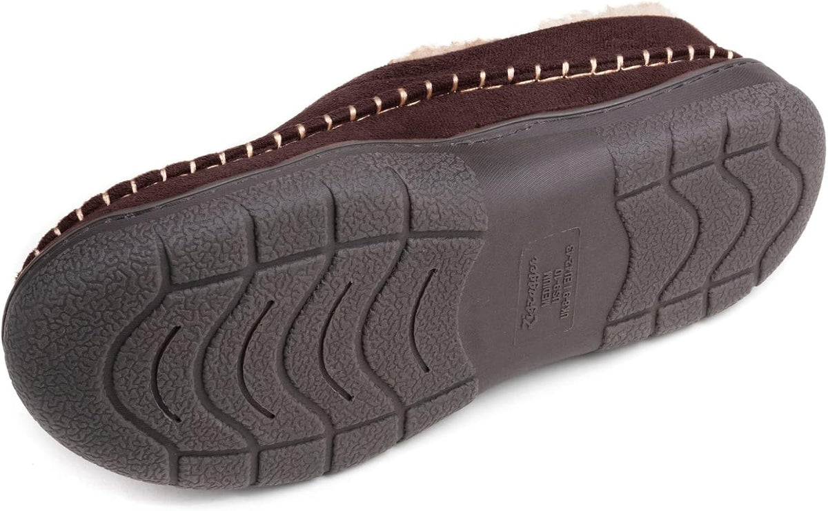 Men'S Slip on Moccasin Slippers Indoor Outdoor