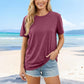 Womens 3 Pack Basic T Shirts Summer Tops 2026 Short Sleeve Tees Comfy Casual Vacation Clothes