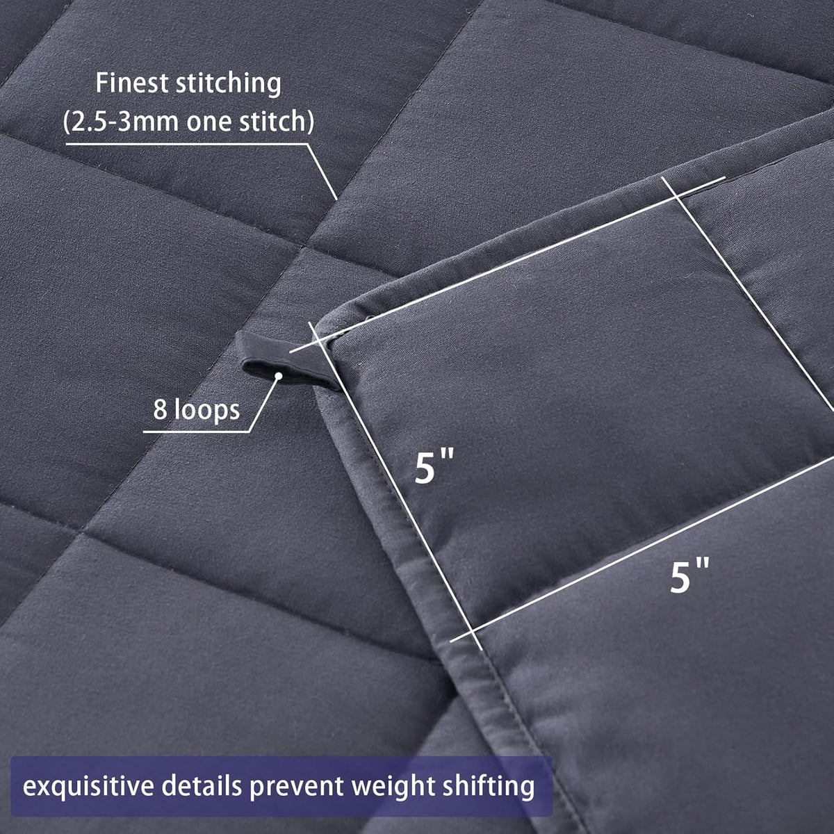 Weighted Blanket for Adults 20Lbs Queen Size, 60" X 80", Grey