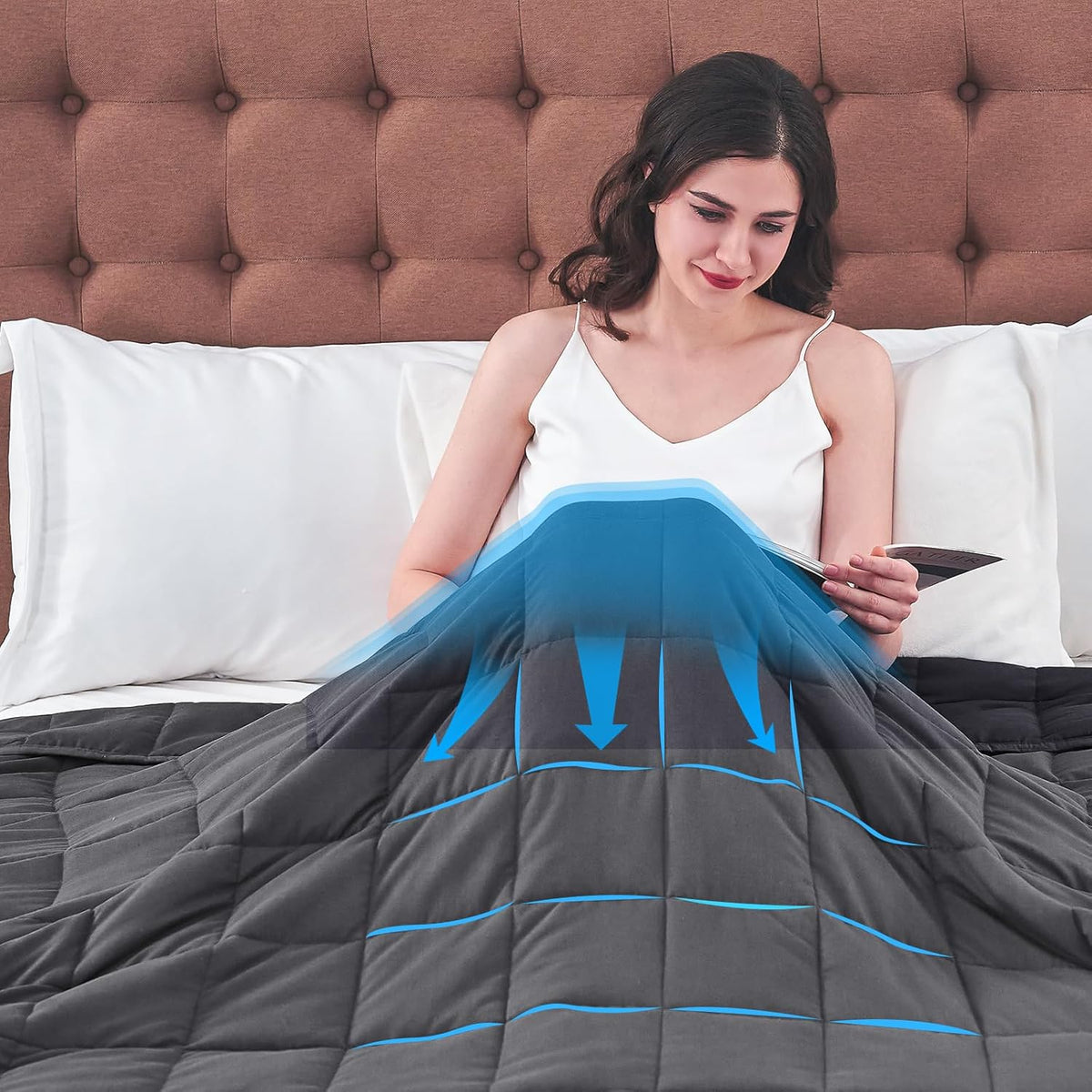 Weighted Blanket for Adults 20Lbs Queen Size, 60" X 80", Grey