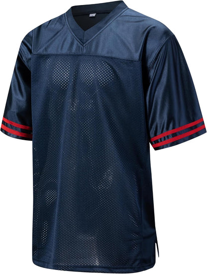 Football Jersey Retro Classic Blank Plain Sports Workout Casual Fitness Uniforms Tops T-Shirt for Men Unisex