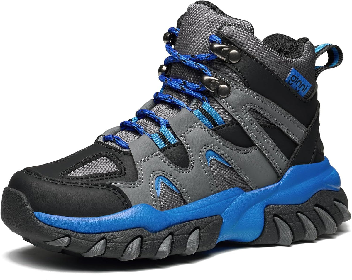 Boys Girls Hiking Boots, Kids Breathable High Top Lace up Sneakers