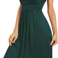 Women'S Summer Short Sleeve Casual Dresses V-Neck Floral Party Dress with Pockets