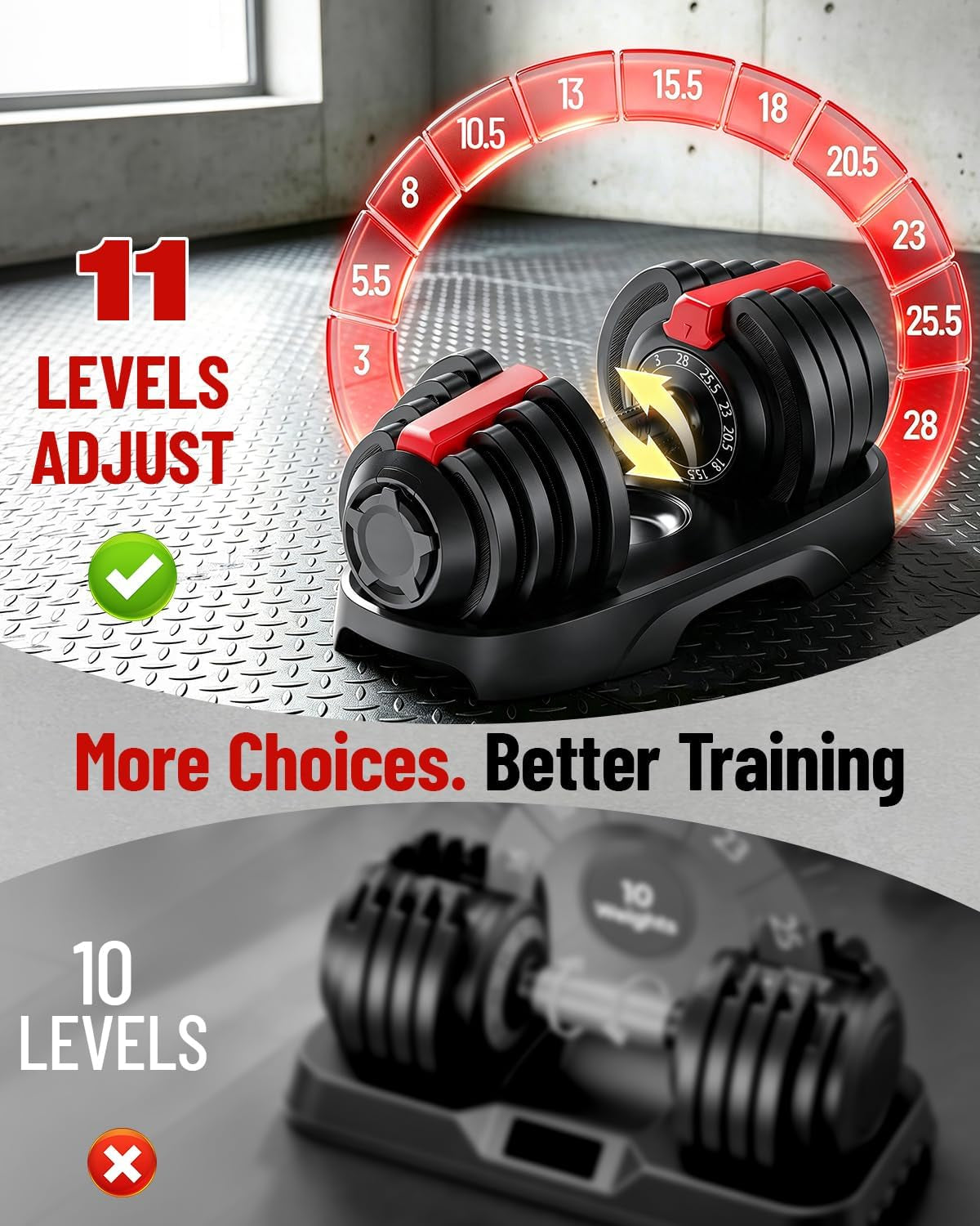 28/40/50/90 Lbs Adjustable Dumbbell Set, Adjustable Dumbbells