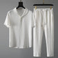 (Shirt+Trousers) 2022 Summer New Arrival Men Fashion Classic Shirt Men Business Casual Shirts Men a Set of Clothes Size M-4XL