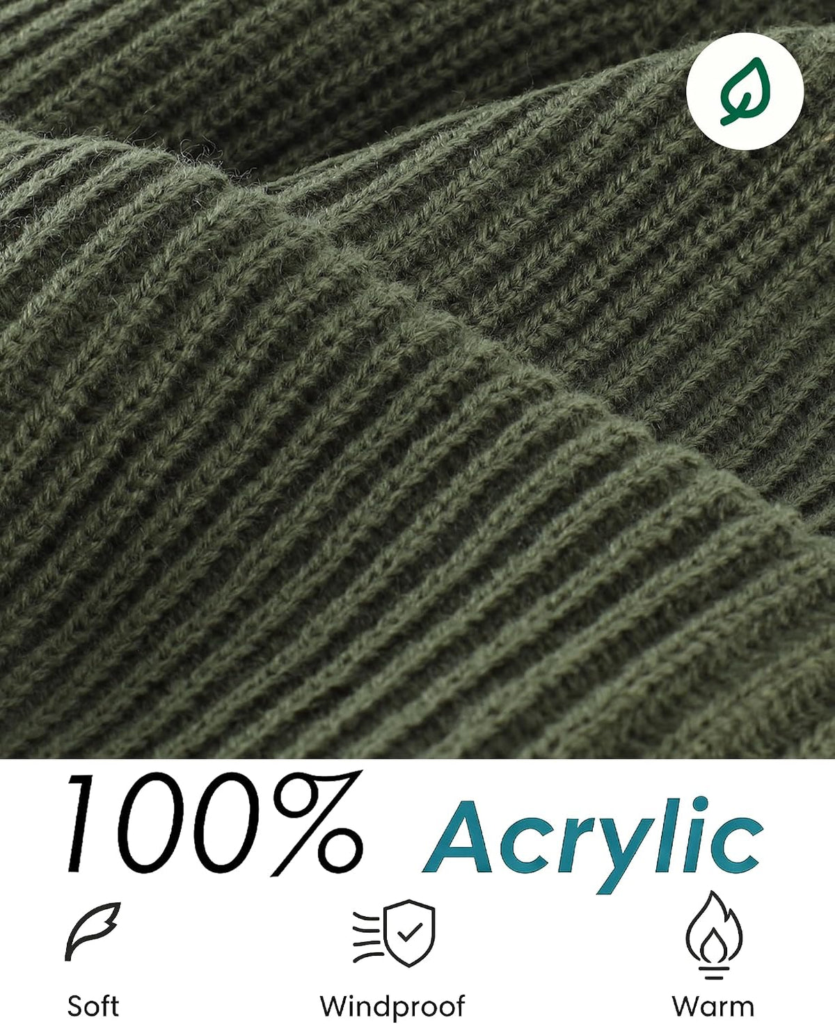 Rib Knit Beanie Hat for Men and Women Cuffed Beanie Winter Hat