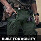 Men'S Flex Stretch Tactical Pants, Water Resistant Ripstop Cargo Pants, Lightweight EDC Outdoor Work Hiking Pants