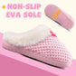 Girls Slippers Memory Foam Toddler Kids Comfort Wool-Like Plush Fleece Lined House Shoes for Indoor & Outdoor