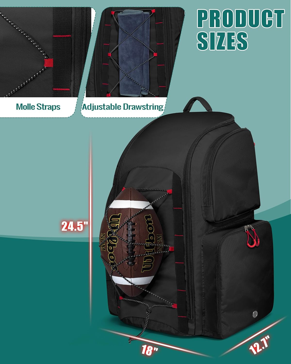 Football Equipment Bag, Football Backpack, Football Gear Bag