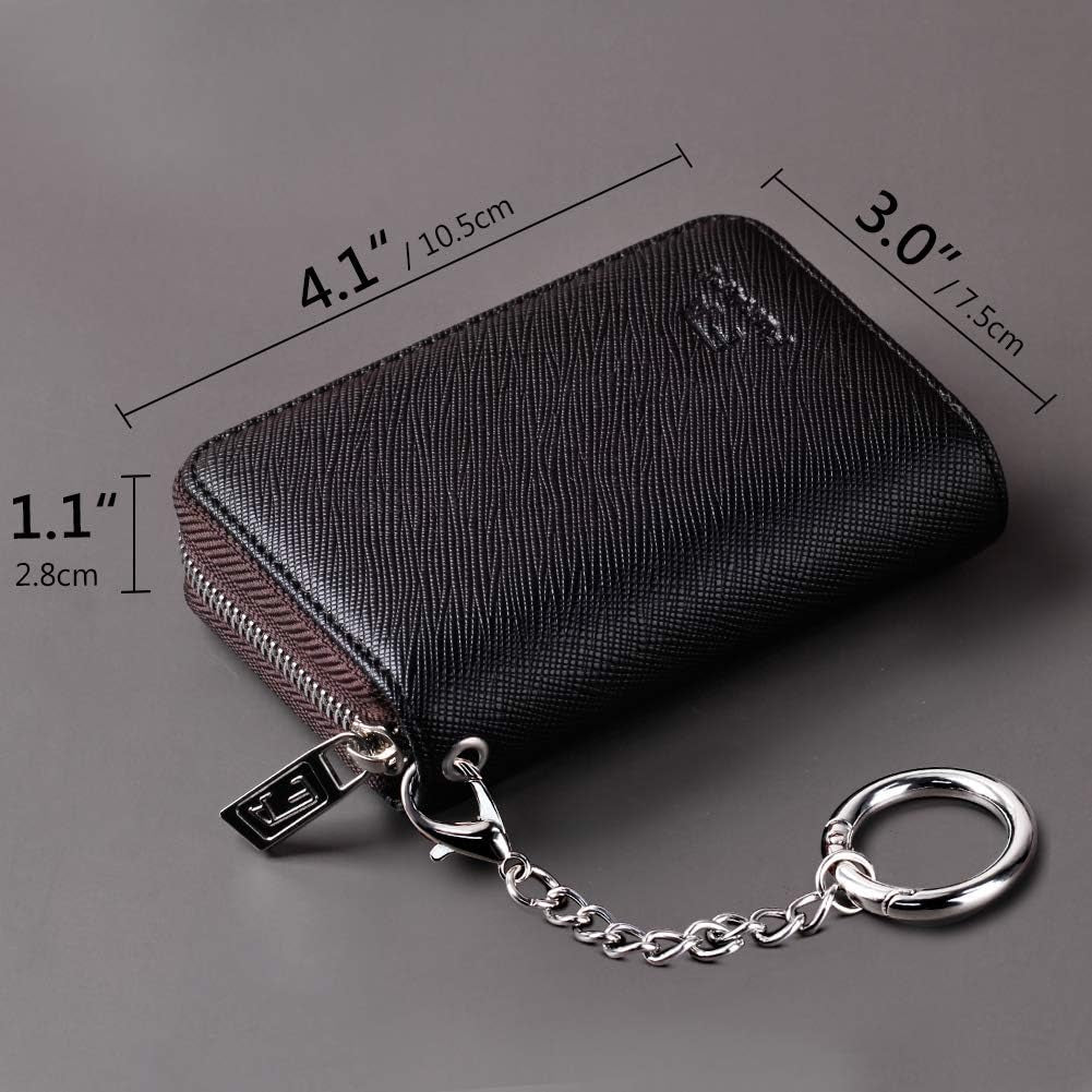 Zipper Wallet Women RFID Credit Card Holder Keychain Wallet
