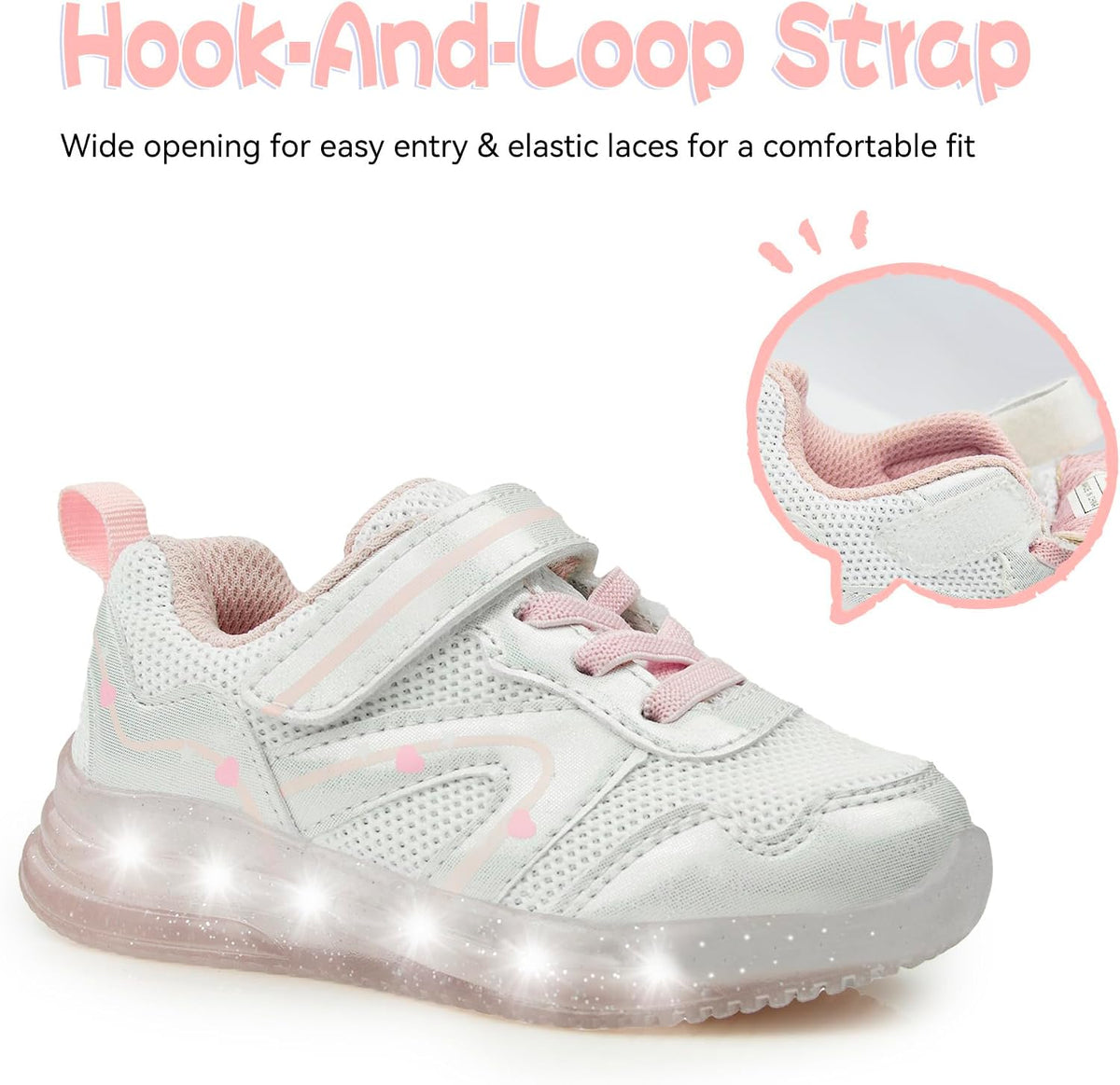 Toddler Light up Shoes for Boys Girls LED Flashing Tennis Sneakers