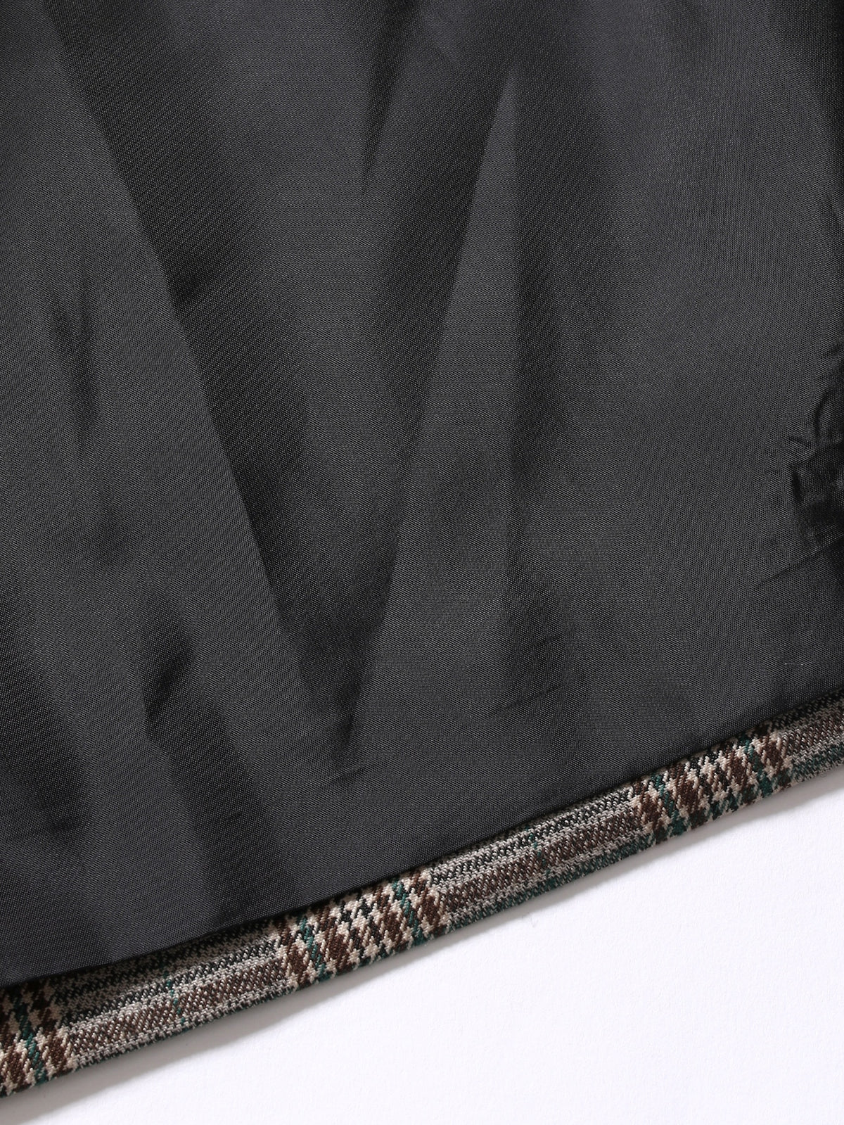 Men Plaid Single Button Blazer