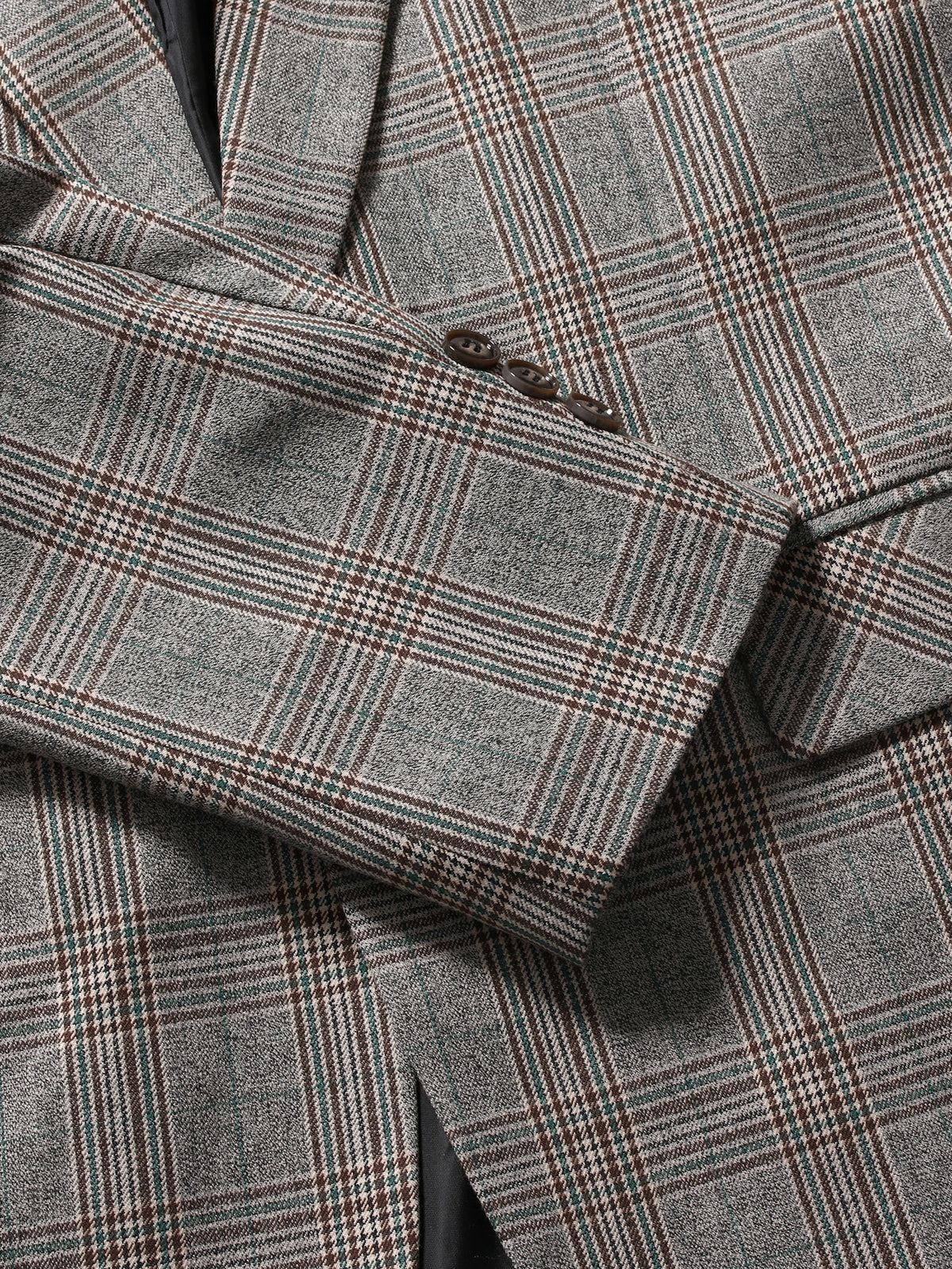 Men Plaid Single Button Blazer