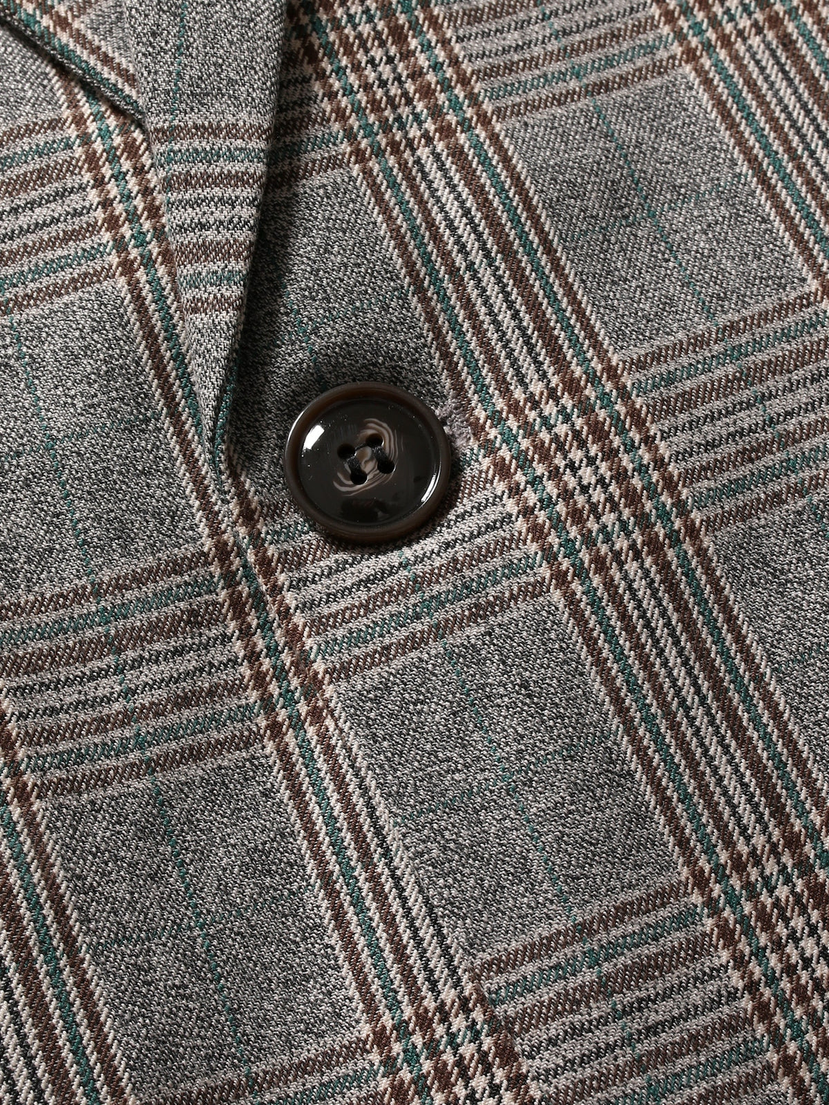 Men Plaid Single Button Blazer