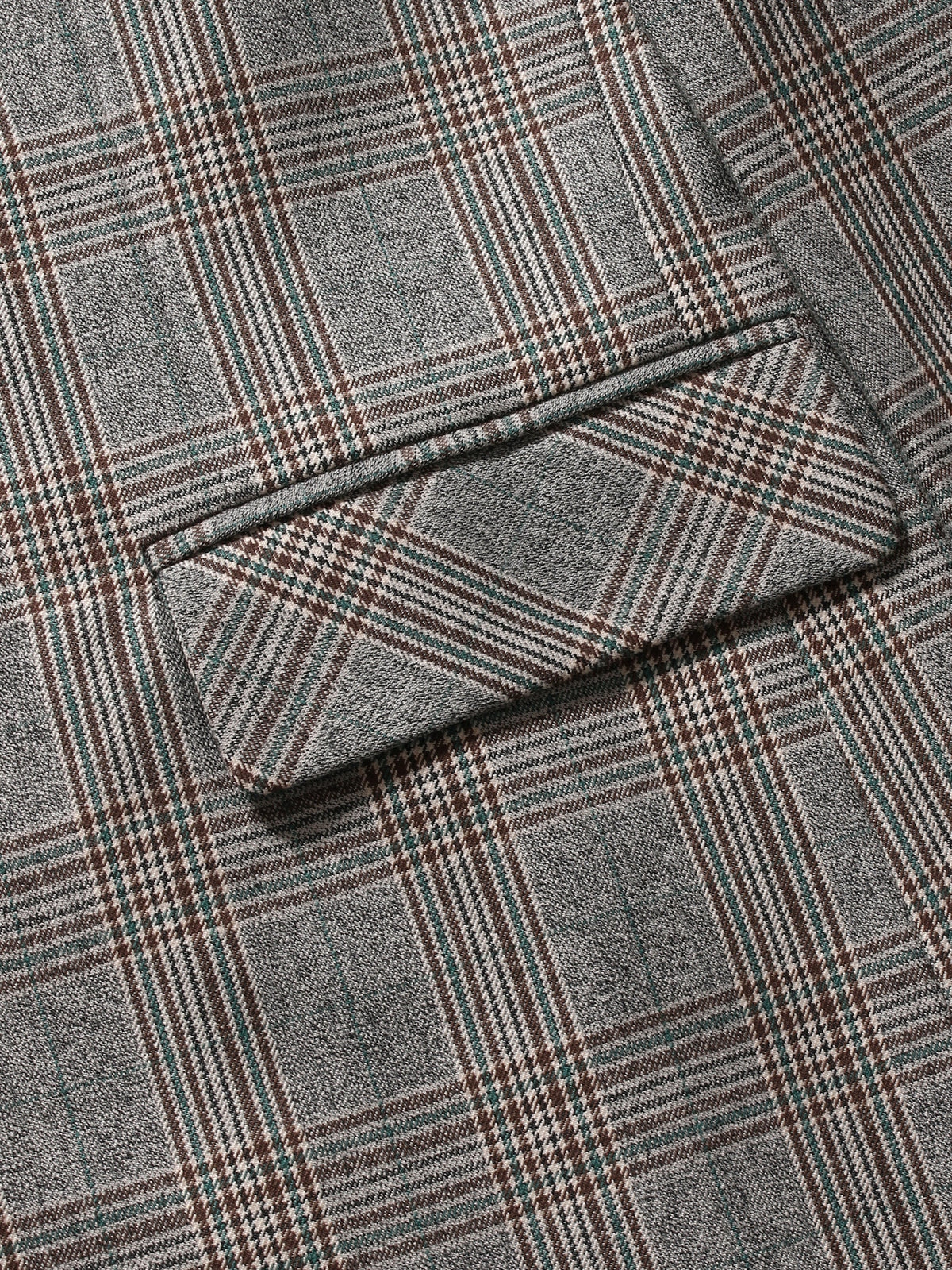 Men Plaid Single Button Blazer