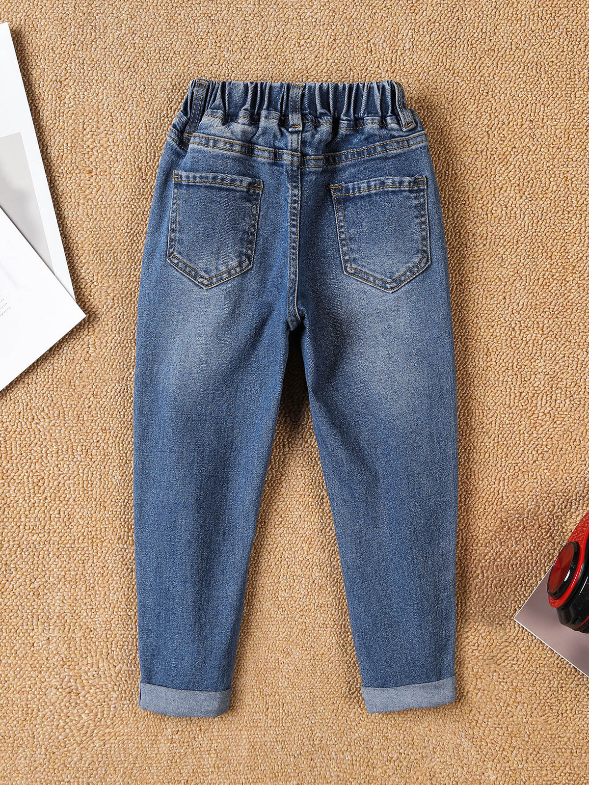Toddler Boys Cat Scratch Washed Tapered Jeans