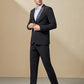 Men Solid Shawl Collar Blazer Suit Pants