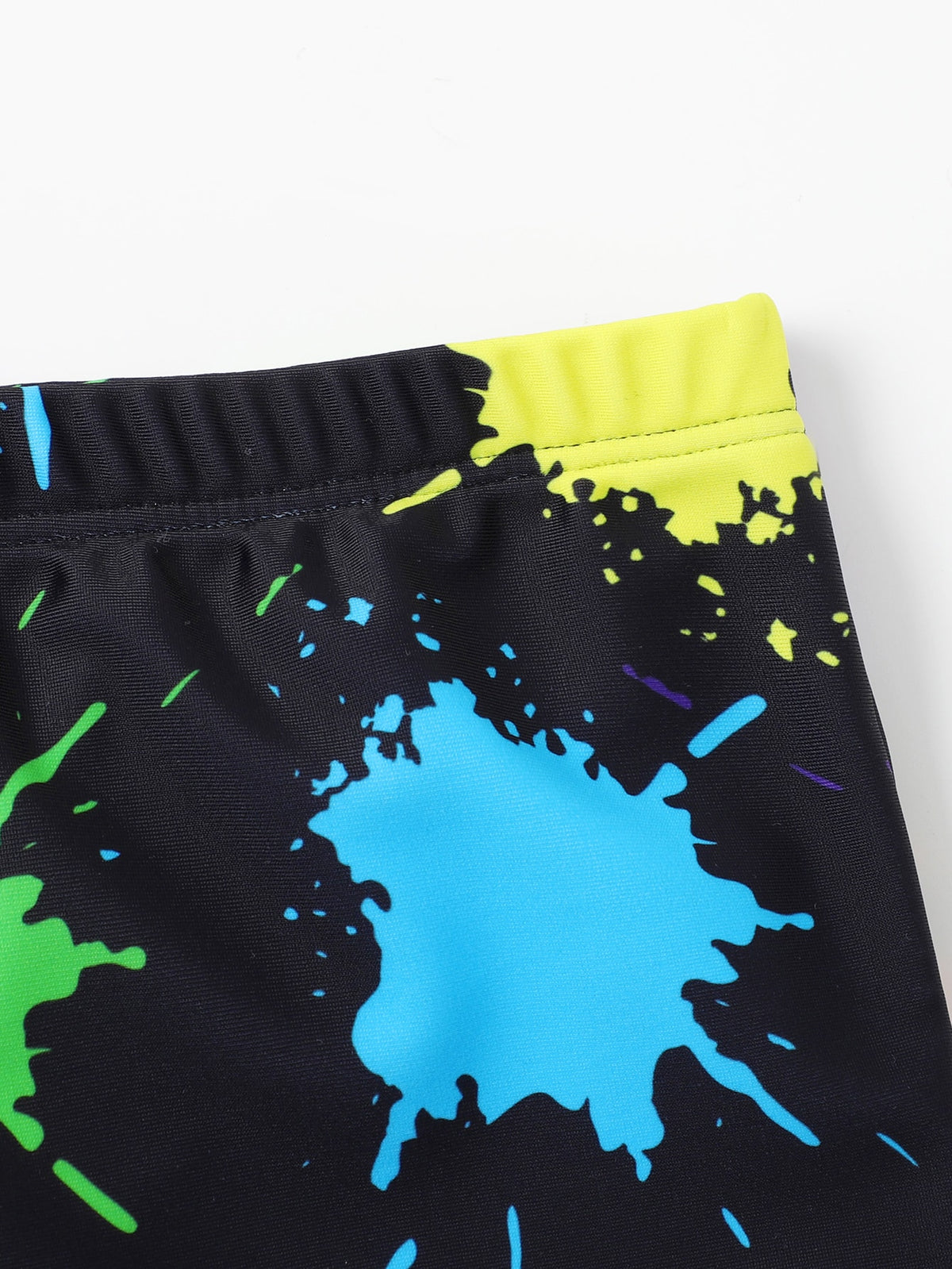 Toddler Boys Gamepad And Random Splash Ink Print Swimsuit