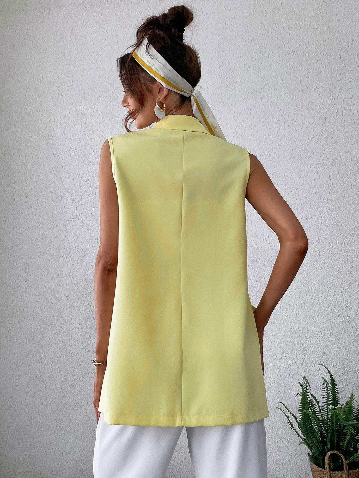 Single Button Vest Blazer