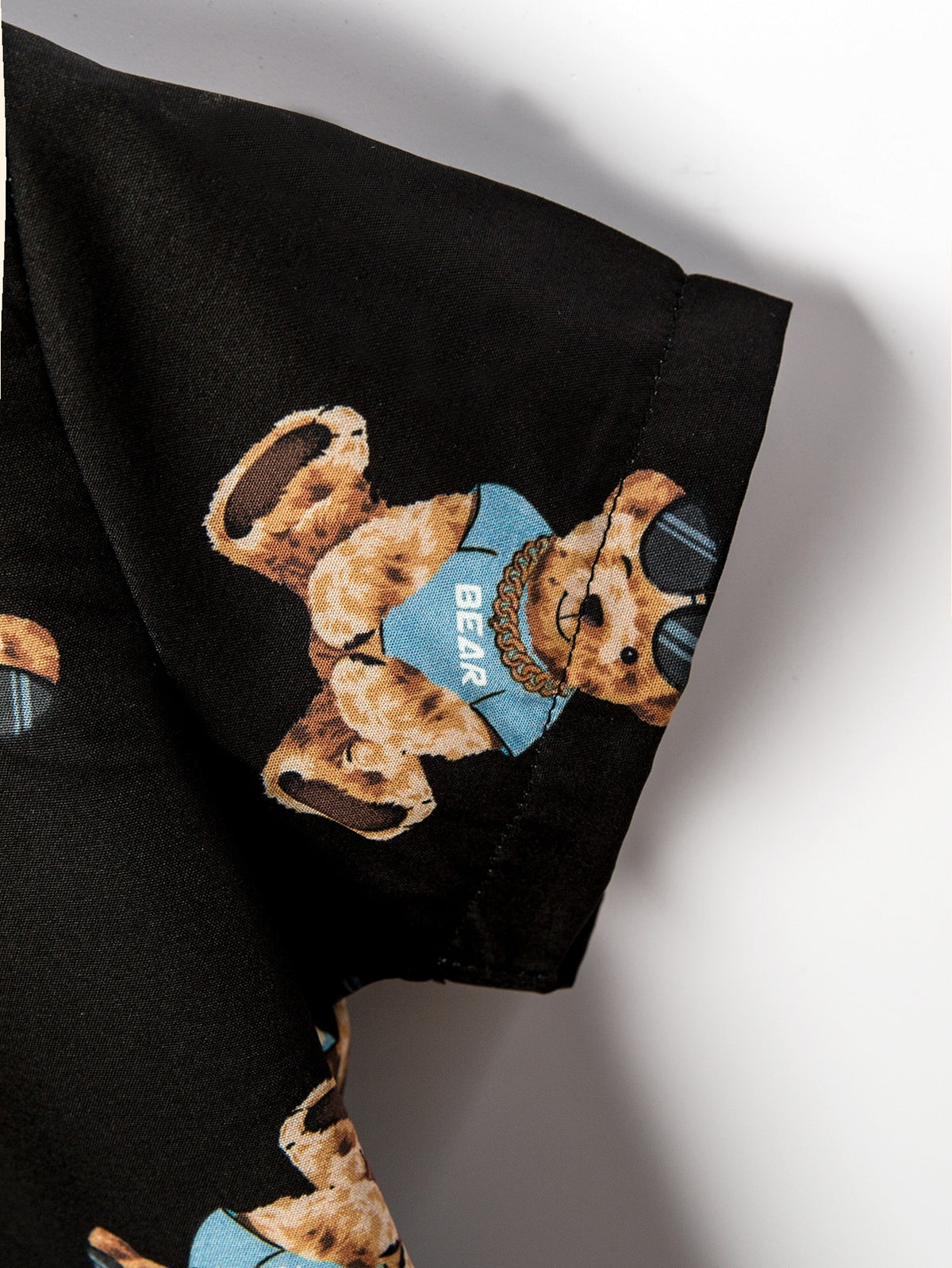 Toddler Boys Bear Print Shirt Shorts Without Tee