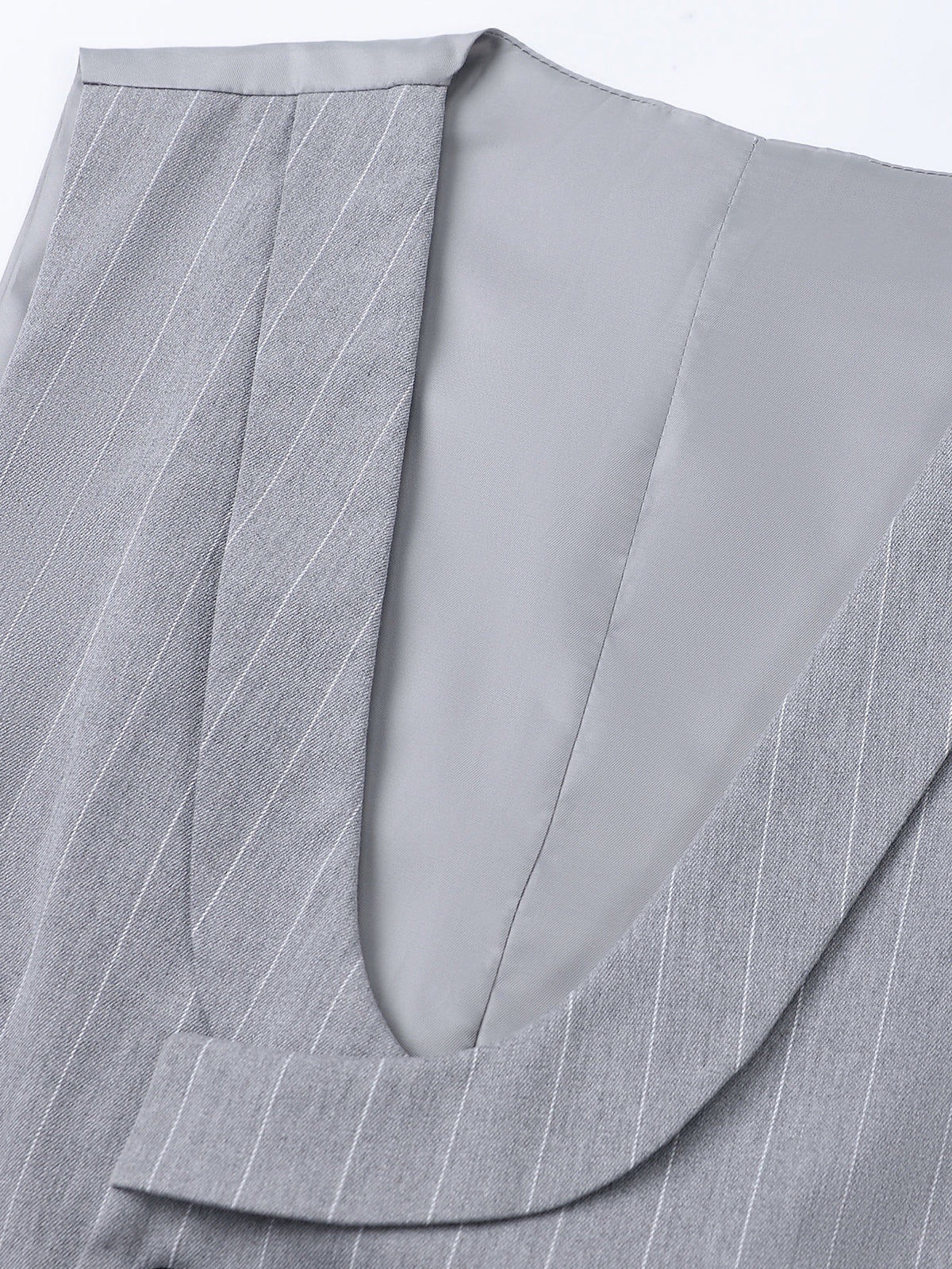 Men 1pc Pinstriped Strap Detail Waistcoat