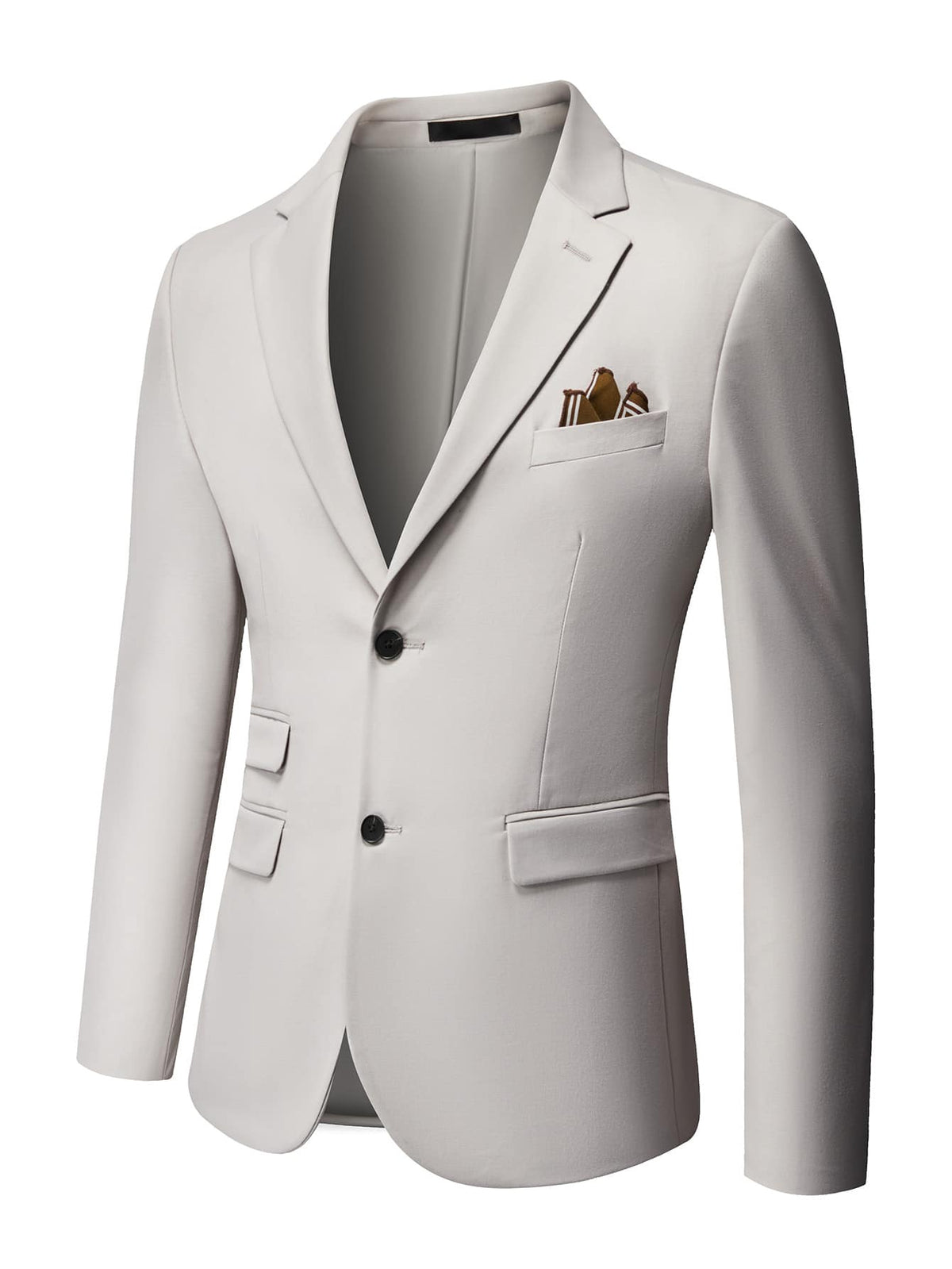 Men Lapel Collar Single Breasted Blazer