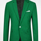 CLOUDSTYLE Men Contrast Detail Single Button Blazer