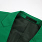 CLOUDSTYLE Men Contrast Detail Single Button Blazer
