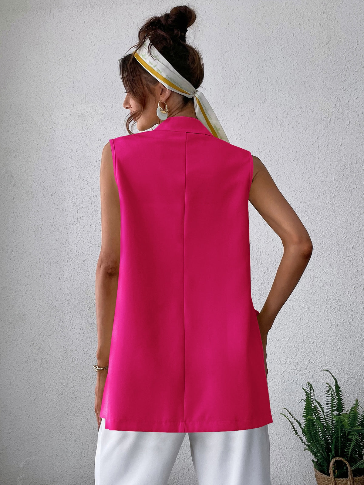 Single Button Vest Blazer