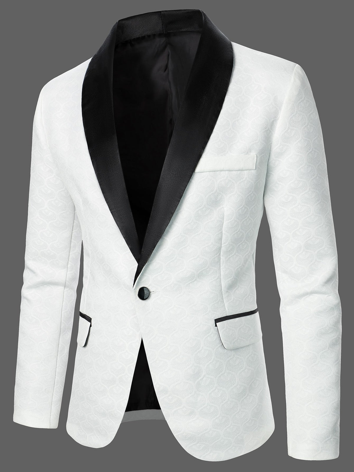 Men Contrast Shawl Collar Blazer