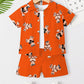 Toddler Boys Bear Print Shirt Shorts Without Tee