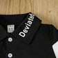 Toddler Boys Letter Graphic Colorblock Polo Shirt Shorts