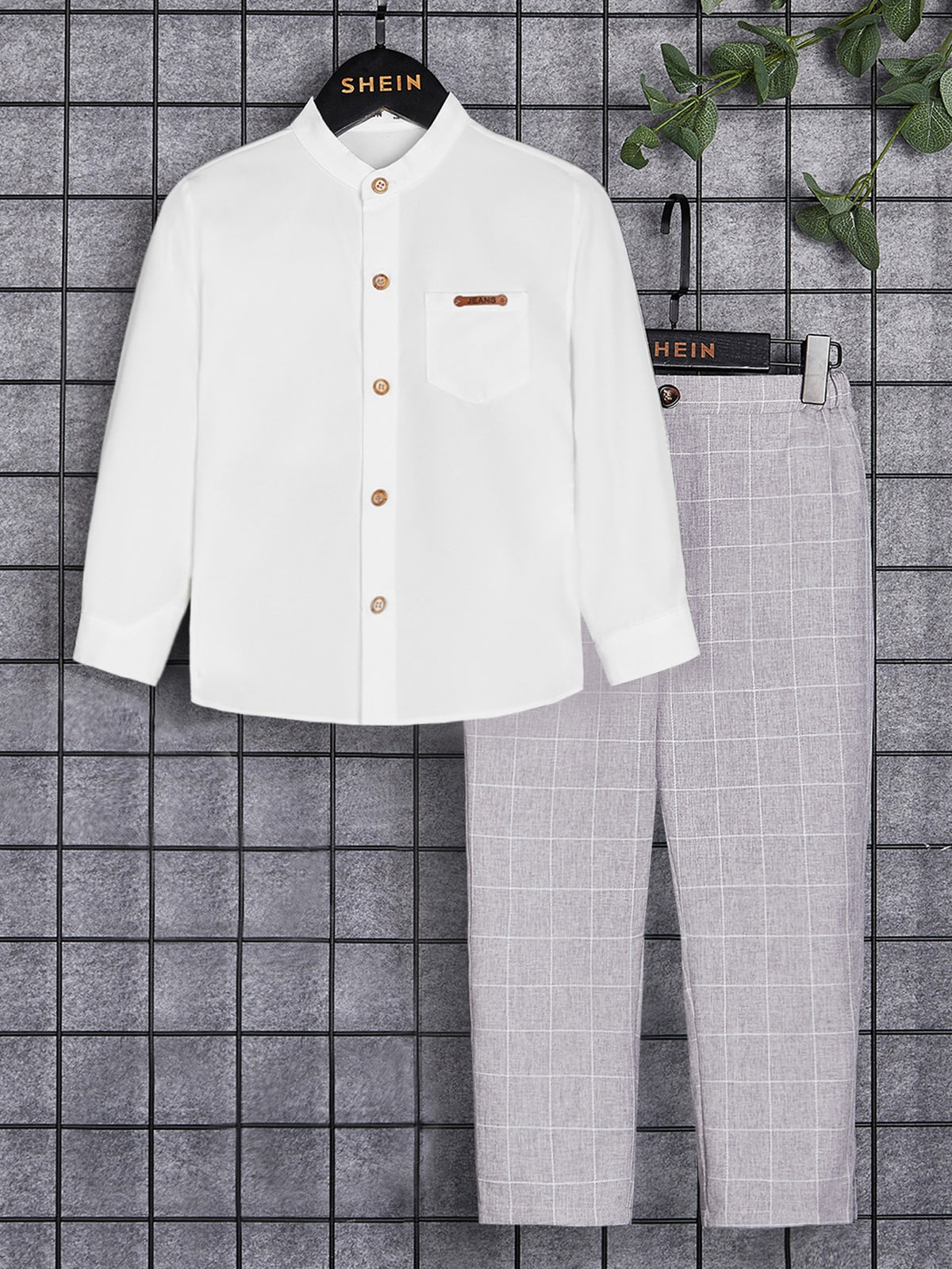 Toddler Boys Patched Pocket Shirt Pants