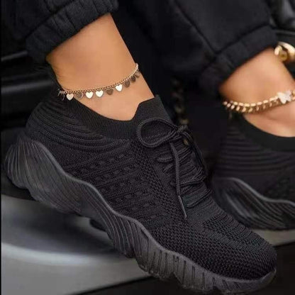 Sneakers Shoes 2022 Fashion Lace Up Platform Women's Shoes Summer Plus Size Flat Mesh Sports Shoes Woman Vulcanize Shoes