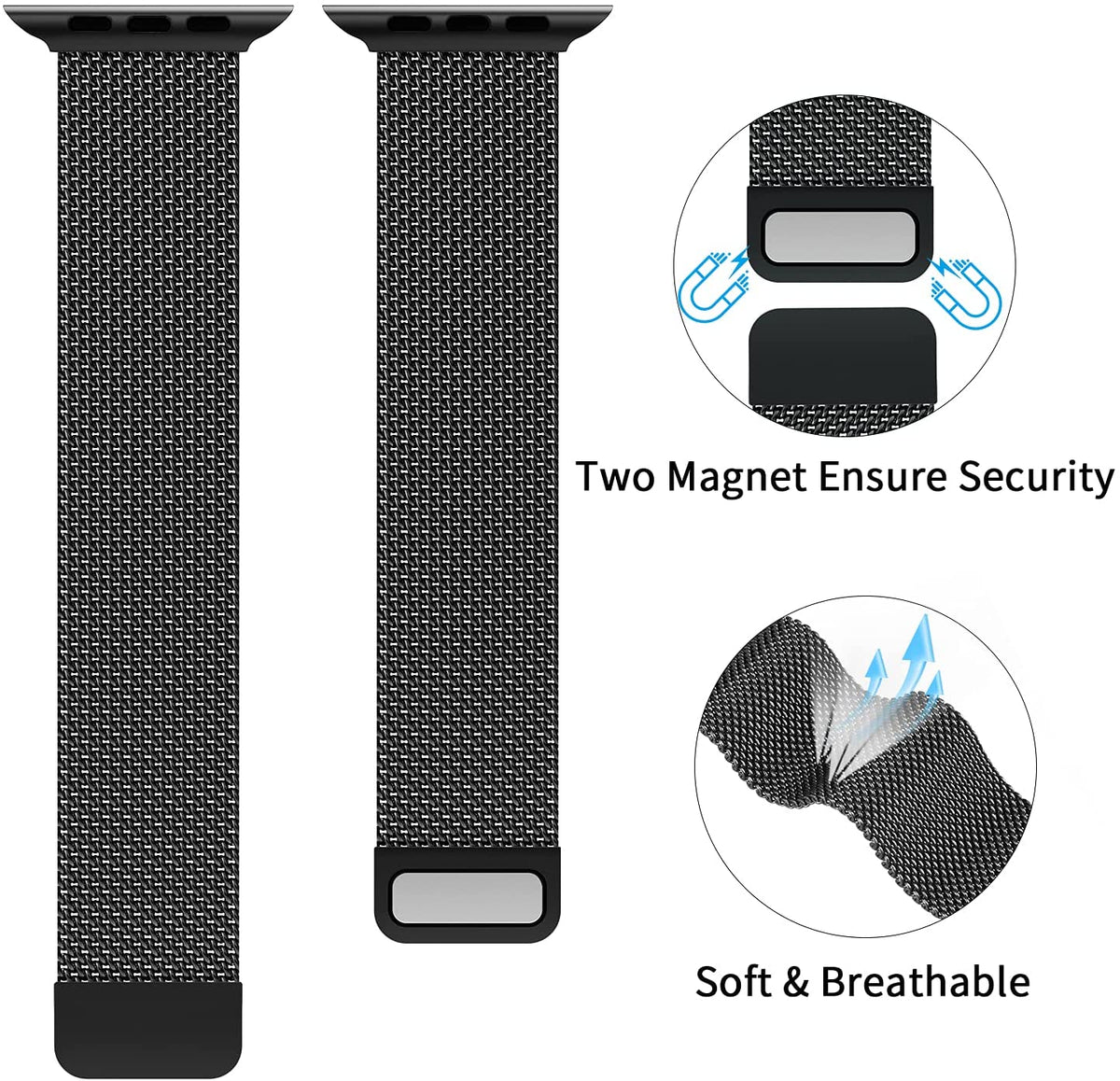 Strap For Apple watch Band 7 45mm 40mm 38mm 42mm 41 44 mm Accessorie Magnetic Loop Metal bracelet for iWatch serie 7 4 5 6 se 3