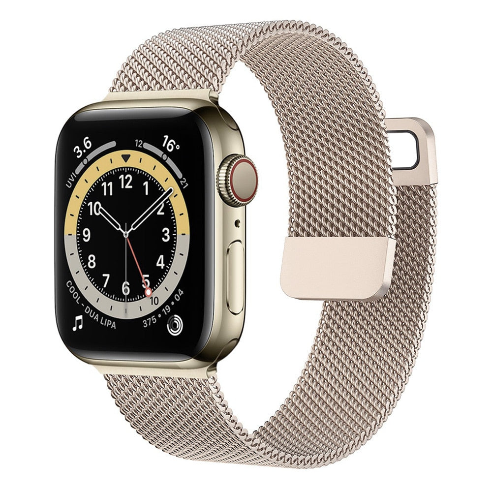 Strap For Apple watch Band 7 45mm 40mm 38mm 42mm 41 44 mm Accessorie Magnetic Loop Metal bracelet for iWatch serie 7 4 5 6 se 3