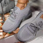 Sneakers Shoes 2022 Fashion Lace Up Platform Women's Shoes Summer Plus Size Flat Mesh Sports Shoes Woman Vulcanize Shoes