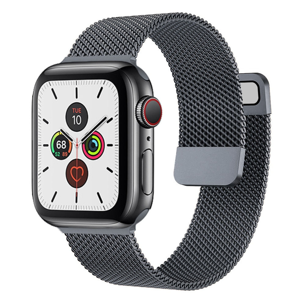 Strap For Apple watch Band 7 45mm 40mm 38mm 42mm 41 44 mm Accessorie Magnetic Loop Metal bracelet for iWatch serie 7 4 5 6 se 3