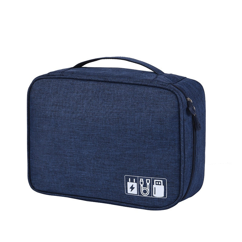 Travel Cable Bag Portable Digital USB Gadget Organizer Charger Wires Cosmetic Zipper Storage Pouch kit Case Accessories Supplies