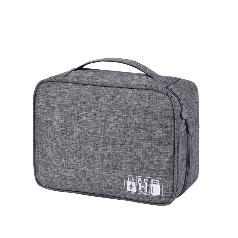 Travel Cable Bag Portable Digital USB Gadget Organizer Charger Wires Cosmetic Zipper Storage Pouch kit Case Accessories Supplies