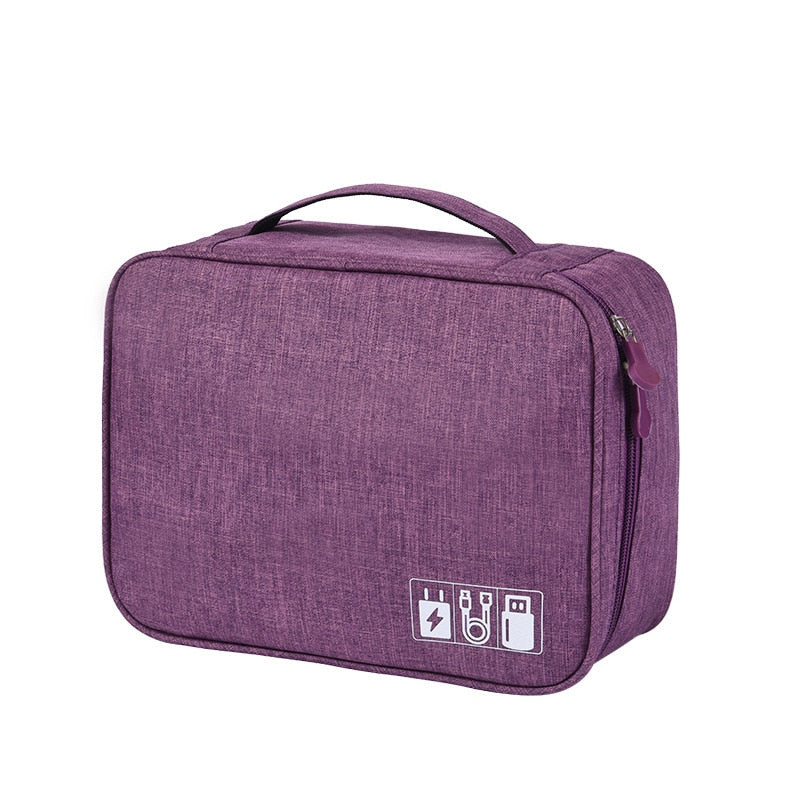 Travel Cable Bag Portable Digital USB Gadget Organizer Charger Wires Cosmetic Zipper Storage Pouch kit Case Accessories Supplies