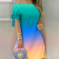 Women Off Shoulder Summer Mini Dress Sexy Short Sleeve Bow Tie Striped Plaid Floral Print A Line Party Short Dresses Vestidos