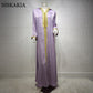 Siskakia Dubai Hooded Abaya Dress for Women France Velvet Ribbon Long Sleeve Moroccan Turkish Arabic Muslim Clothes Red 2020 New