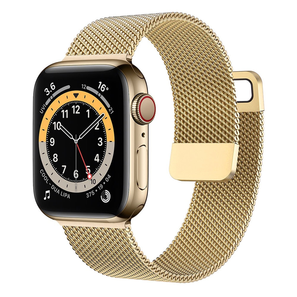 Strap For Apple watch Band 7 45mm 40mm 38mm 42mm 41 44 mm Accessorie Magnetic Loop Metal bracelet for iWatch serie 7 4 5 6 se 3